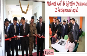 Mehmet Akif İlköğretim okulunda Z kütüphanesi açıldı
