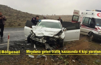 Meydana gelen kazada 4 kişi yaralandı