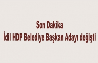 HDP İdil Belediye Eş Başkanı Adayı değişti