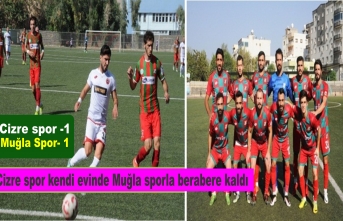 Cizre Spor Muğla Spor!la 1-1 berabere kaldı