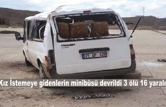Nişan törenine giden araç kaza yaptı: 3 ölü, 16 yaralı