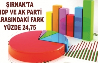 Şırnak'ta HDP ve AK Parti arasındaki fark yüzde 24,75