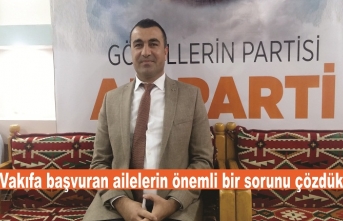 Sosyal Yardımlaşmaya başvuran ailelerin önemli bir sorunu çözüldü