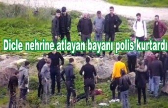 İntihar etmek için Dicle nehrine atlayan bayanı polis kurtardı