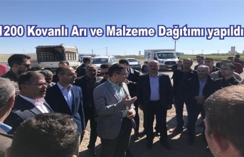 1200 Arılı Kovan ve Malzeme Dağıtımı yapıldı