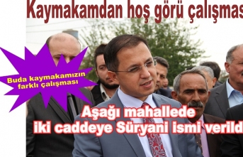 Farklı bir çalışma Kaymakam Sağ’dan bir hoş görü çalışması