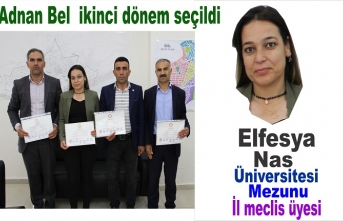 İlk defa Üniversite mezunu bir bayan il meclis üyesi seçildi.