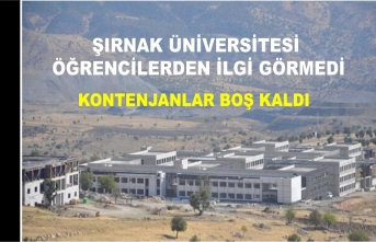 Şırnak Üniversitesi Öğrencilerden yeterince ilgi görmedi