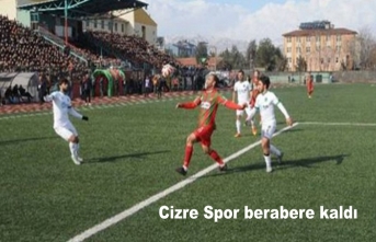 Cizre Spor berabere kaldı