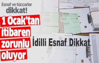 Esnaf ve tüccarlara 1Ocak'tan itibaren zorunlu oluyor