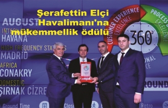 Şerafettin Elçi Havalimanı'na mükemmellik ödülü