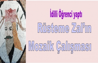 İdilli Öğrencinin ‘Rüsteme Zal’ın’ mozaik çalışması