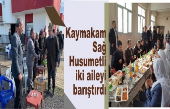 Kaymakam husumetli iki aileyi barıştırdı