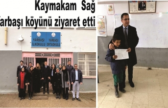 Kaymakam  Sağ Yarbaşı köyünü ziyaret etti