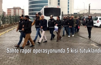 Sahte rapor operasyonunda 5 kişi tutuklandı