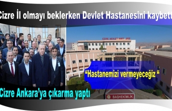 Cizre il olmayı beklerken Hastanelerini kaybetti