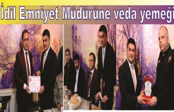 İlçe Emniyet Müdürü İzzet Güner'e veda yemeği