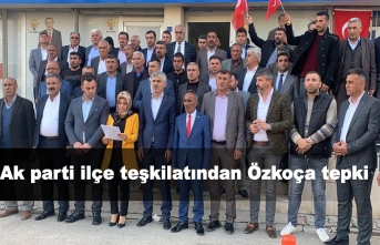 Ak parti ilçe teşkilatından Özkoça tepki