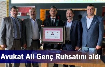 Avukat Ali Genç Ruhsatını aldı