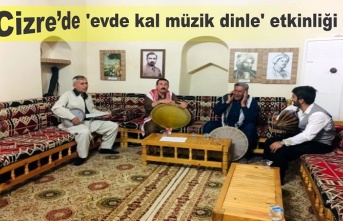 Cizre'de 'evde kal müzik dinle' etkinliği