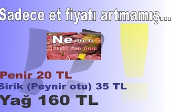 Sadece et fiyatı artmamış…