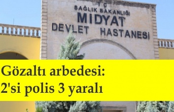 Gözaltı arbedesi: 2'si polis 3 yaralı