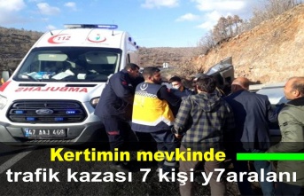 İdil Midyat Karayolunda kaza 7 kişi yaralandı