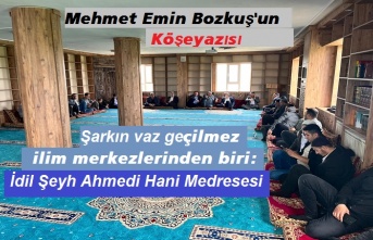 Şarkın vaz geçilmez ilim merkezlerinden biri: İdil Şeyh Ahmedi Hani Medresesi