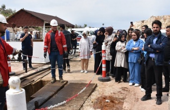 Şırnak Üniversite öğrencileri Gabar'da petrol ürettim tesislerini gezdi