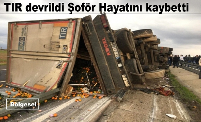 TIR devrildi Şoför hayatını kaybetti