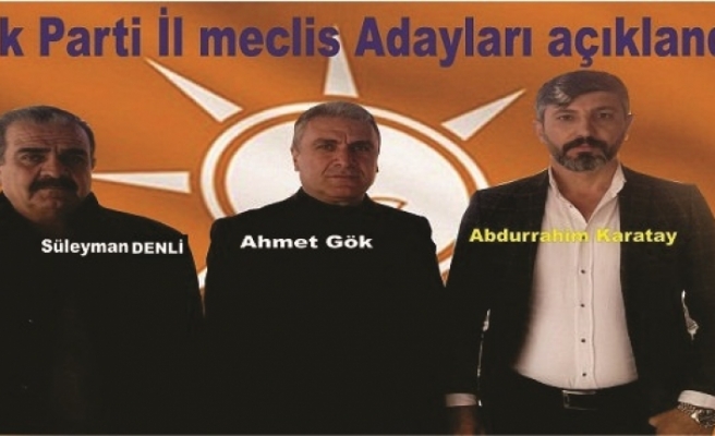 AK Parti il meclis üyeleri adayları açıklandı