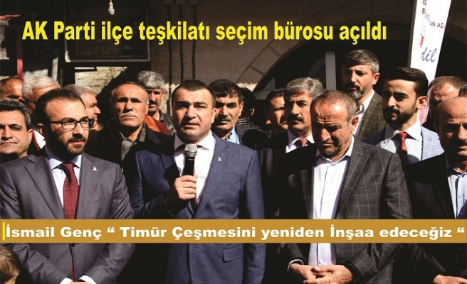 İsmail Genç “Timur Çeşmesini yeniden İnşa edeceğiz”