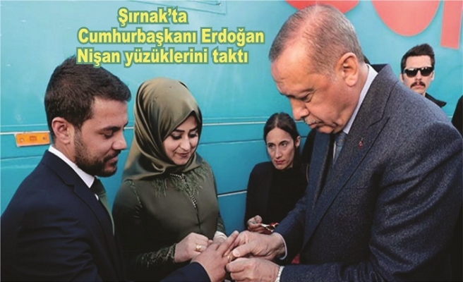Vedat Atan ve Nevin Erzen çiftinin nişan yüzüklerini taktı Cumhurbaşkanı Erdoğan taktı