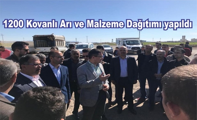 1200 Arılı Kovan ve Malzeme Dağıtımı yapıldı