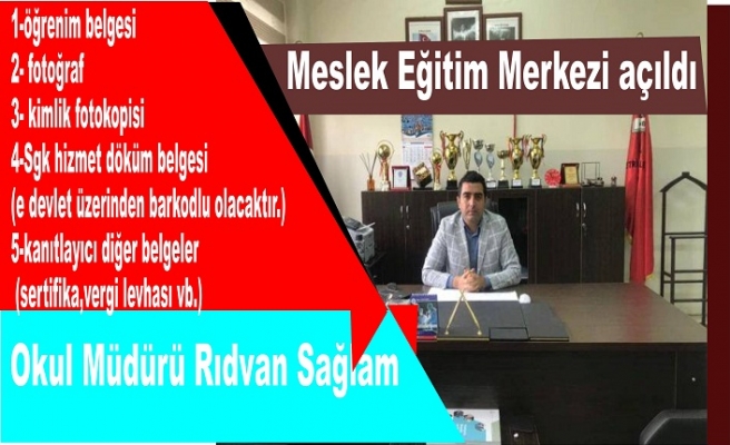 Mesleki Eğitim Merkezi açıldı