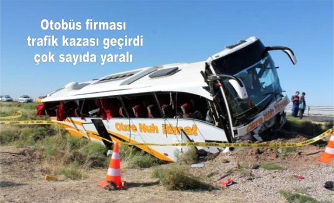 Cizre ye ait otobüs firması trafik kazası geçirdi çok sayıda yaralı var