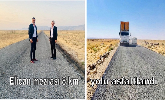 Elican Mezrasının yolu asfaltlandı