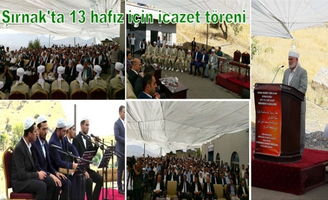 Şırnak'ta 13 hafız için icazet töreni