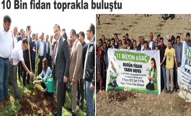 10 Bin fidan toprakla buluştu