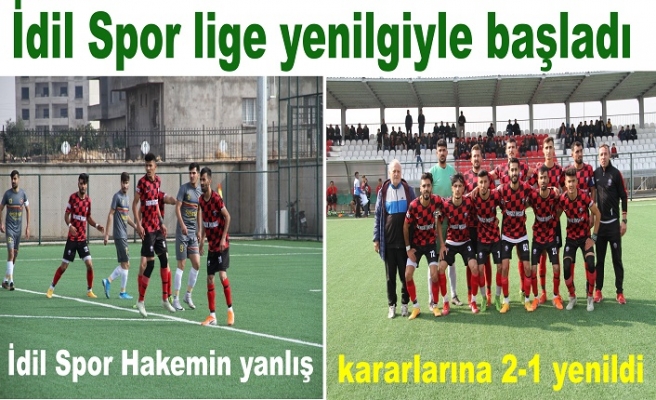 İdil 1937 Spor hakemin yanlış kararlarına 2-1 yenildi