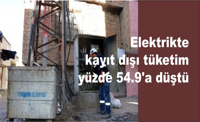 Elektrikte kayıt dışı tüketim yüzde 54.9'a düştü