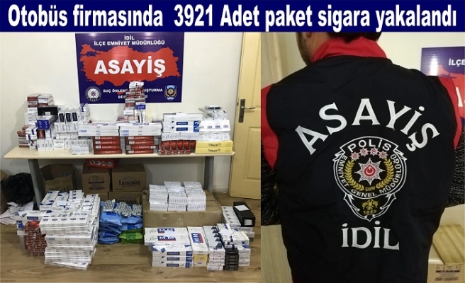 idil Emniyetin'den başarılı operasyon: 3 Bin 921 Paket sigara ele geçirildi.