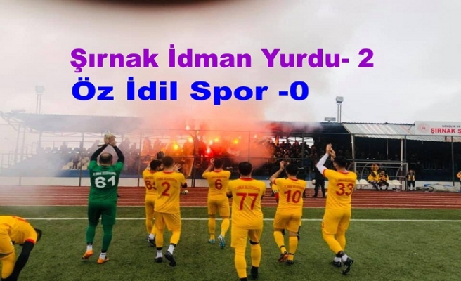 Öz İdil Spor Şırnak Spora yenildi