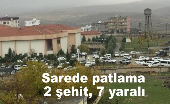 Sare mevkinde patlama 2 şehit 7 kişide yaralandı