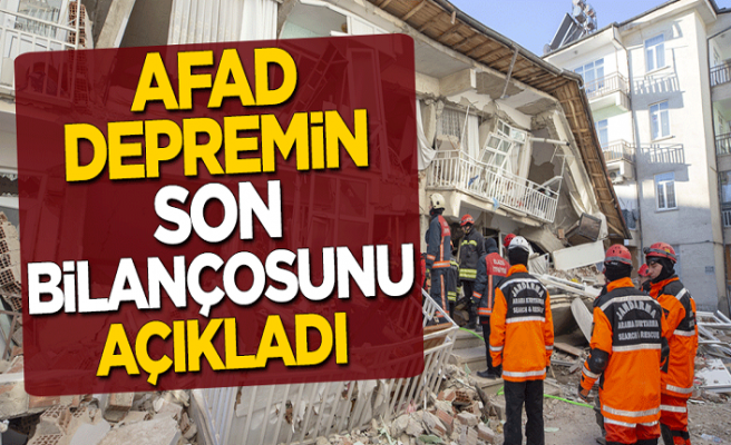AFAD, Elazığ depreminin son bilançosunu açıkladı