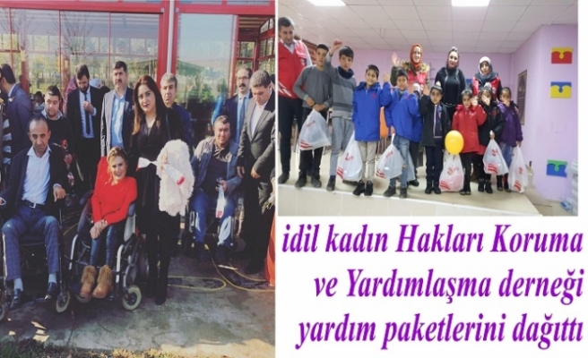 İdil kadın Hakları Koruma ve Yardımlaşma derneği yardım paketlerini dağıttı