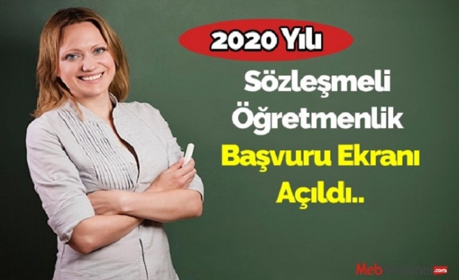 Sözleşmeli Öğretmen Başvuruları açıldı