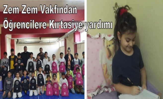 Zem Zem Vakfından İdilli Öğrencilere Kırtasiye yardımı