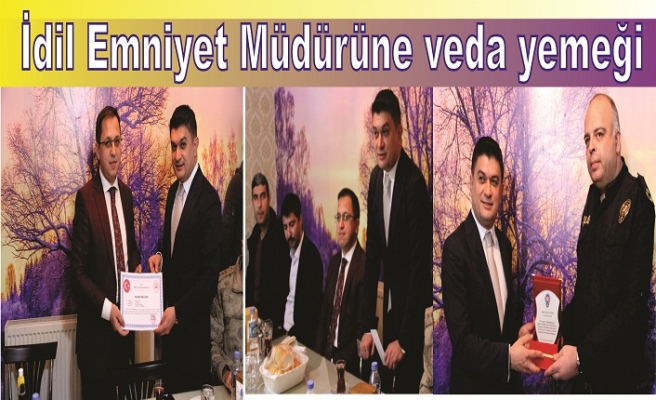 İlçe Emniyet Müdürü İzzet Güner'e veda yemeği