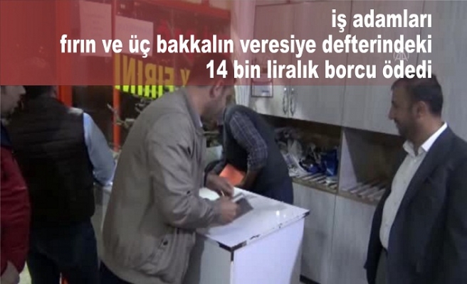 İş adamlarımızdan bir ilk girişim:' Bir fırın 3 Bakalın veresiye borcu ödendi.'